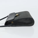 Christian Dior Honeycomb Canvas Chain Shoulder Bag PVC Black Gold Auth BA9243-4