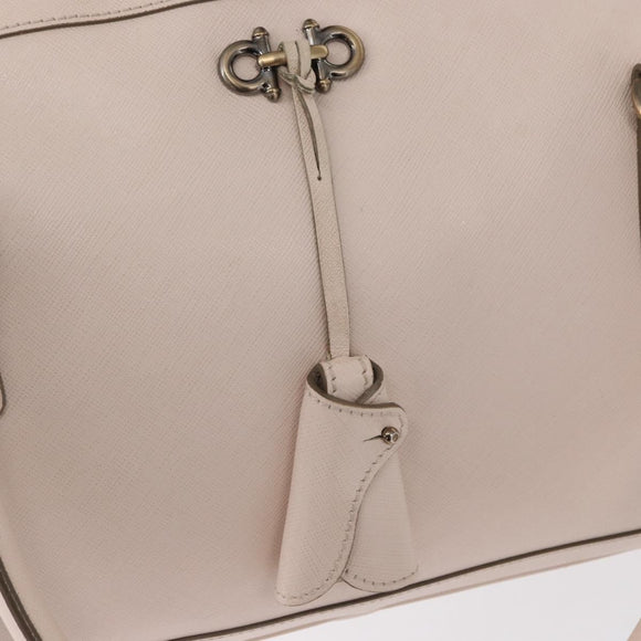 Salvatore Ferragamo Gancini Tote Bag Leather Pink Auth BA9245