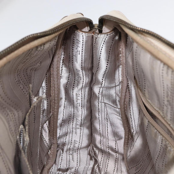 Salvatore Ferragamo Gancini Tote Bag Leather Pink Auth BA9245