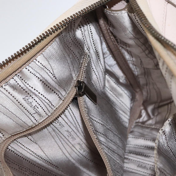 Salvatore Ferragamo Gancini Tote Bag Leather Pink Auth BA9245