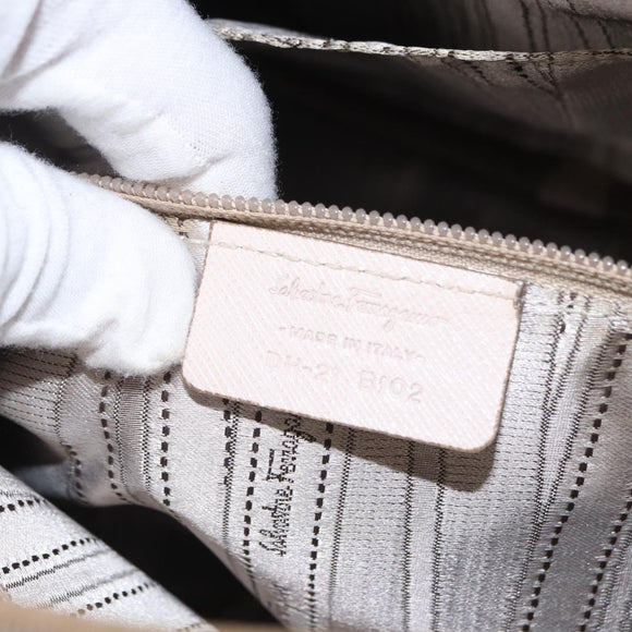 Salvatore Ferragamo Gancini Tote Bag Leather Pink Auth BA9245