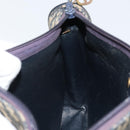 Christian Dior Trotter Canvas Shoulder Bag Navy Gold Auth BA9247-18