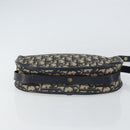Christian Dior Trotter Canvas Shoulder Bag Navy Gold Auth BA9247-9