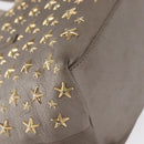 Jimmy Choo Sasha S Tote Bag Leather Silver Gold Auth BA9248-15