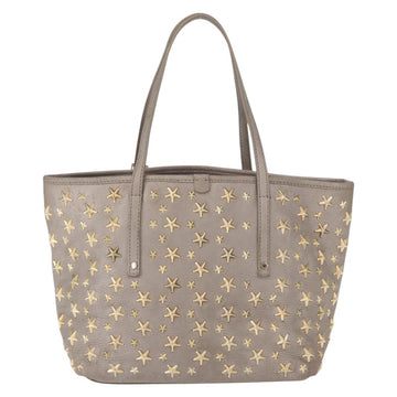 Jimmy Choo Sasha S Tote Bag Leather Silver Gold Auth BA9248 - 0