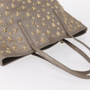 Jimmy Choo Sasha S Tote Bag Leather Silver Gold Auth BA9248-6