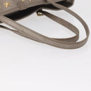 Jimmy Choo Sasha S Tote Bag Leather Silver Gold Auth BA9248-7