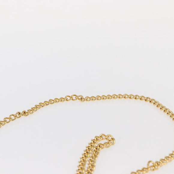 Salvatore Ferragamo Gancini Chain Shoulder Bag Suede Navy Gold Auth BA9249