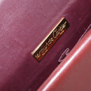 CARTIER Must Line Shoulder Bag Leather Bordeaux Gold Auth BA9250-16