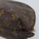 LOUIS VUITTON Monogram Trousse Demi Ronde Cosmetic Pouch M47520 LV Auth BA9256-10