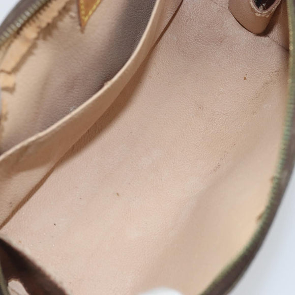 LOUIS VUITTON Monogram Trousse Demi Ronde Cosmetic Pouch M47520 LV Auth BA9256