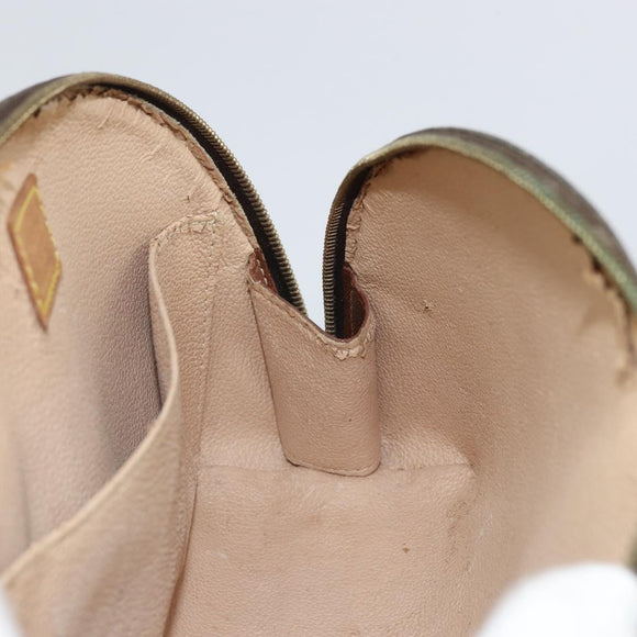 LOUIS VUITTON Monogram Trousse Demi Ronde Cosmetic Pouch M47520 LV Auth BA9256