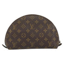 LOUIS VUITTON Monogram Trousse Demi Ronde Cosmetic Pouch M47520 LV Auth BA9256-3