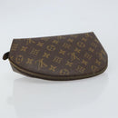 LOUIS VUITTON Monogram Trousse Demi Ronde Cosmetic Pouch M47520 LV Auth BA9256-6