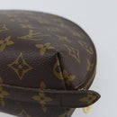 LOUIS VUITTON Monogram Trousse Demi Ronde Cosmetic Pouch M47520 LV Auth BA9257-10
