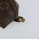 LOUIS VUITTON Monogram Trousse Demi Ronde Cosmetic Pouch M47520 LV Auth BA9257-12