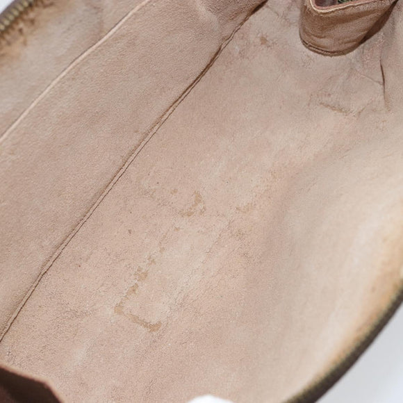 LOUIS VUITTON Monogram Trousse Demi Ronde Cosmetic Pouch M47520 LV Auth BA9257