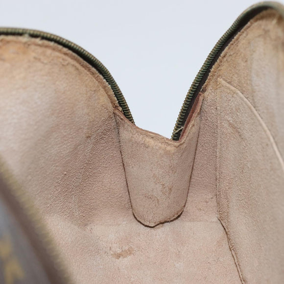 LOUIS VUITTON Monogram Trousse Demi Ronde Cosmetic Pouch M47520 LV Auth BA9257