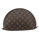 LOUIS VUITTON Monogram Trousse Demi Ronde Cosmetic Pouch M47520 LV Auth BA9257-2