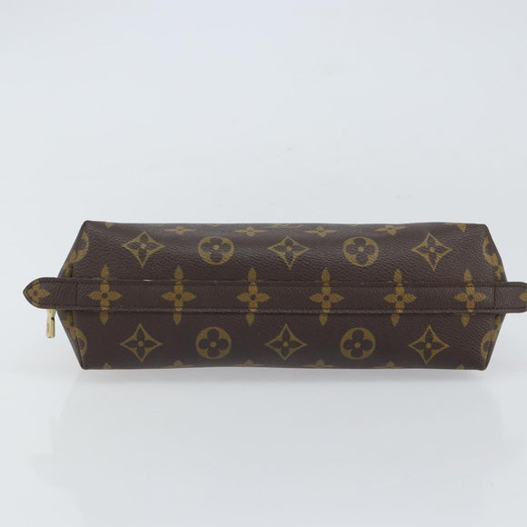 LOUIS VUITTON Monogram Trousse Demi Ronde Cosmetic Pouch M47520 LV Auth BA9257