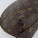 LOUIS VUITTON Monogram Trousse Demi Ronde Cosmetic Pouch M47520 LV Auth BA9257-9