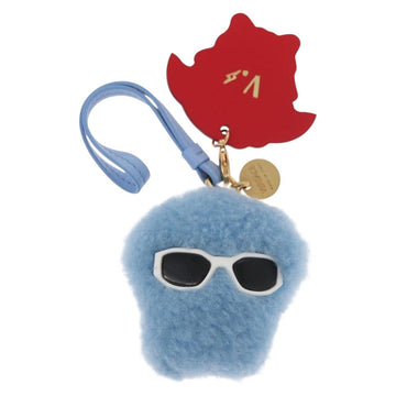 VERSACE Medusa Fluffy Shearling Charm Fur Blue Auth BA9260V - 0