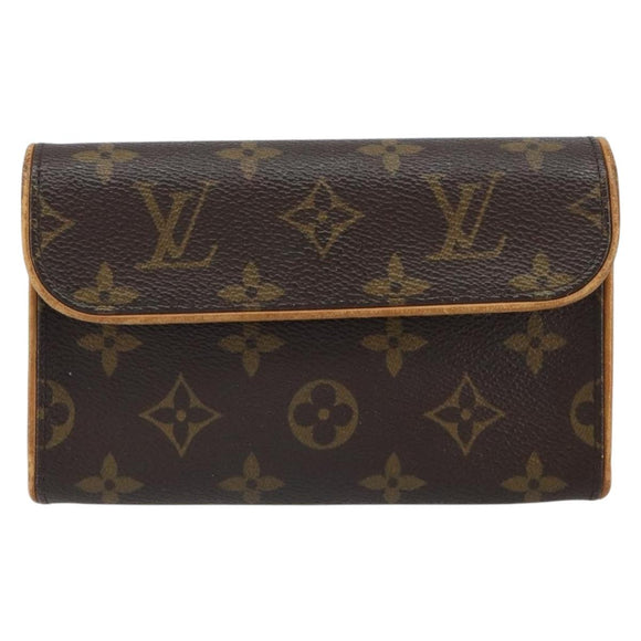 LOUIS VUITTON Monogram Pochette Florentine Waist bag M51855 LV Auth BA9268