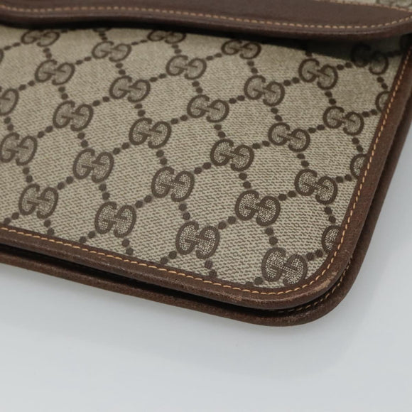 GUCCI GG Supreme Shoulder Bag PVC Beige 004 904 0671 Auth BA927