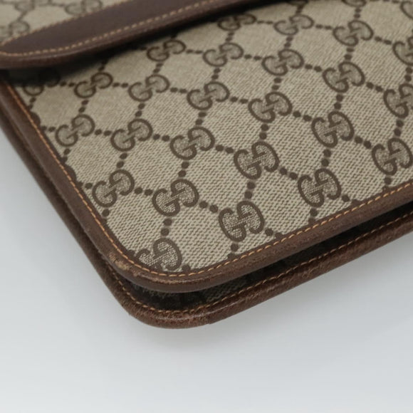 GUCCI GG Supreme Shoulder Bag PVC Beige 004 904 0671 Auth BA927