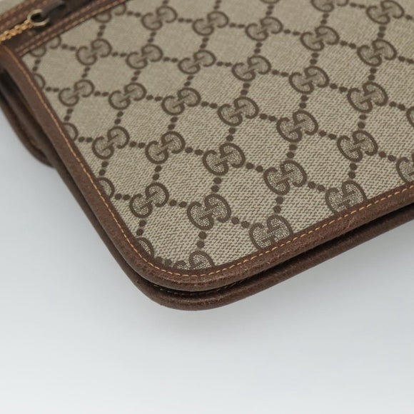 GUCCI GG Supreme Shoulder Bag PVC Beige 004 904 0671 Auth BA927