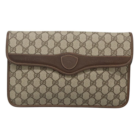 GUCCI GG Supreme Shoulder Bag PVC Beige 004 904 0671 Auth BA927