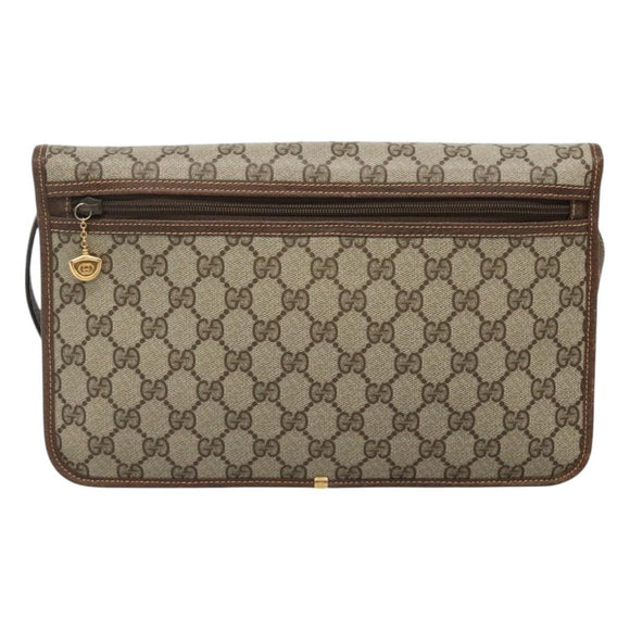 GUCCI GG Supreme Shoulder Bag PVC Beige 004 904 0671 Auth BA927