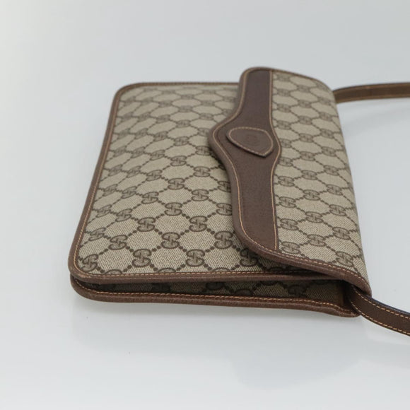 GUCCI GG Supreme Shoulder Bag PVC Beige 004 904 0671 Auth BA927
