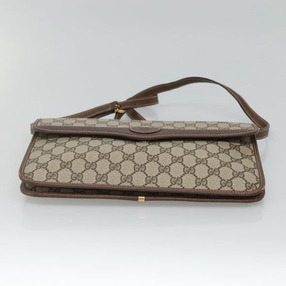 GUCCI GG Supreme Shoulder Bag PVC Beige 004 904 0671 Auth BA927