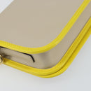 LOEWE Ines Shoulder Bag Leather Ivory Gold Auth BA9271V-13