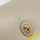 LOEWE Ines Shoulder Bag Leather Ivory Gold Auth BA9271V-14