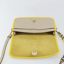 LOEWE Ines Shoulder Bag Leather Ivory Gold Auth BA9271V-15