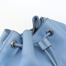 GUCCI Bamboo Backpack Leather Light Blue Silver 370833 Auth BA9273V-17