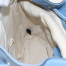 GUCCI Bamboo Backpack Leather Light Blue Silver 370833 Auth BA9273V-21