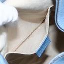 GUCCI Bamboo Backpack Leather Light Blue Silver 370833 Auth BA9273V-22