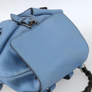 GUCCI Bamboo Backpack Leather Light Blue Silver 370833 Auth BA9273V-6