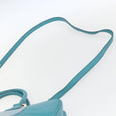 PRADA Hand Bag Safiano leather 2way Green Gold Auth BA9274V-14