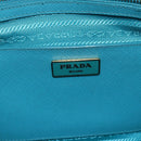 PRADA Hand Bag Safiano leather 2way Green Gold Auth BA9274V-19