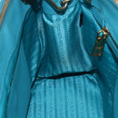 PRADA Hand Bag Safiano leather 2way Green Gold Auth BA9274V-22