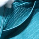 PRADA Hand Bag Safiano leather 2way Green Gold Auth BA9274V-23