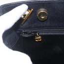 CHANEL Matelasse Chain Shoulder Bag Leather Black Gold CC Auth BA9278-17