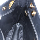 CHANEL Matelasse Chain Shoulder Bag Leather Black Gold CC Auth BA9278-19