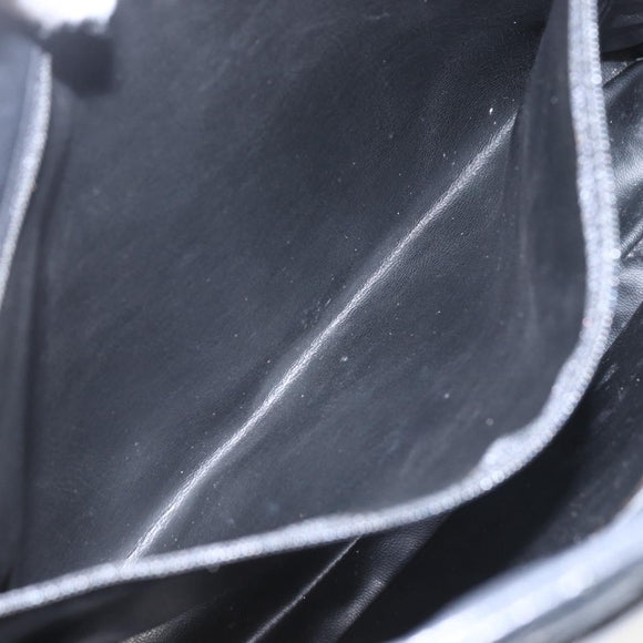 CHANEL Matelasse Chain Shoulder Bag Leather Black Gold CC Auth BA9278