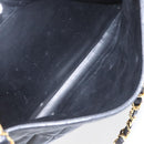 CHANEL Matelasse Chain Shoulder Bag Leather Black Gold CC Auth BA9278-21