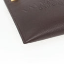 VALENTINO Shoulder Bag Leather Brown Gold Auth BA9280V-14